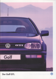 Golf GTI brochure, 44 pages + specs.,  A4-size, German language, 07/1995