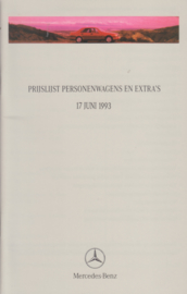Program pricelist booklet, 44 small pages, 06/1993, Dutch language