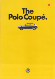 Polo Coupé brochure, A4-size, 16 pages + specs., 8/1985, English language