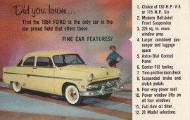 2-Door Sedan, US postcard, standard size, 1954