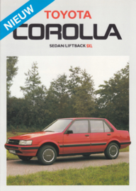 Corolla Sedan/Liftback SXL brochure, 4 pages, 1986, Dutch language