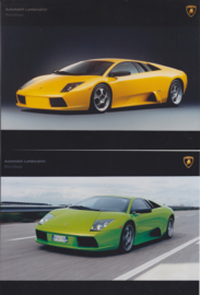 Lamborghini Murcielago press kit with sheets & photos, Italy, 9/2001