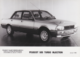 Peugeot 505 Turbo Injection, press photo, Dutch, 1/1983