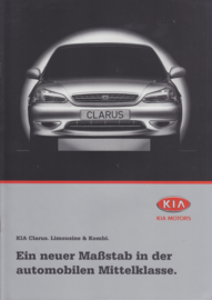 Clarus brochure, 12 pages + 6 page price list, 2000, German language