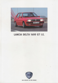 Delta 1600 GT I.E. folder, A4-size, 6 pages, 9/1991, German language