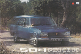 504 Station wagon brochure, 16 pages, Dutch language, 1973