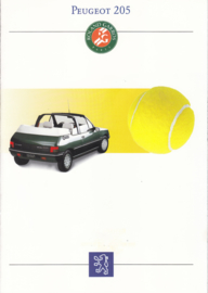 205 Roland Garros brochure, 12 pages, A4-size, 1993, Dutch language
