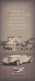 Auburn Boattail Speedster replica sales folder, 6 pages, USA, English language