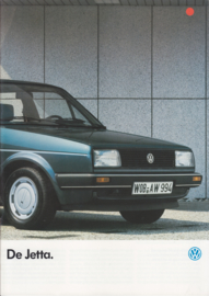 Jetta brochure, 24 pages + specs. & prices,  A4-size, Dutch language, 1/1986