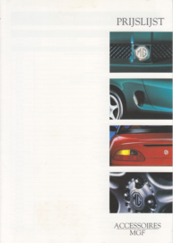 F 1.8i Convertible accessories price folder, 4 small pages, 02/1997, Dutch language