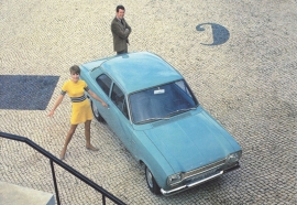 Escort 1969, A6-size postcard for 75 Years Ford Germany, 2000