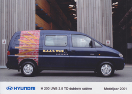 Hyundai  H 200 LWB 2.5 TD Double cab Van, press photo, Dutch, 2001