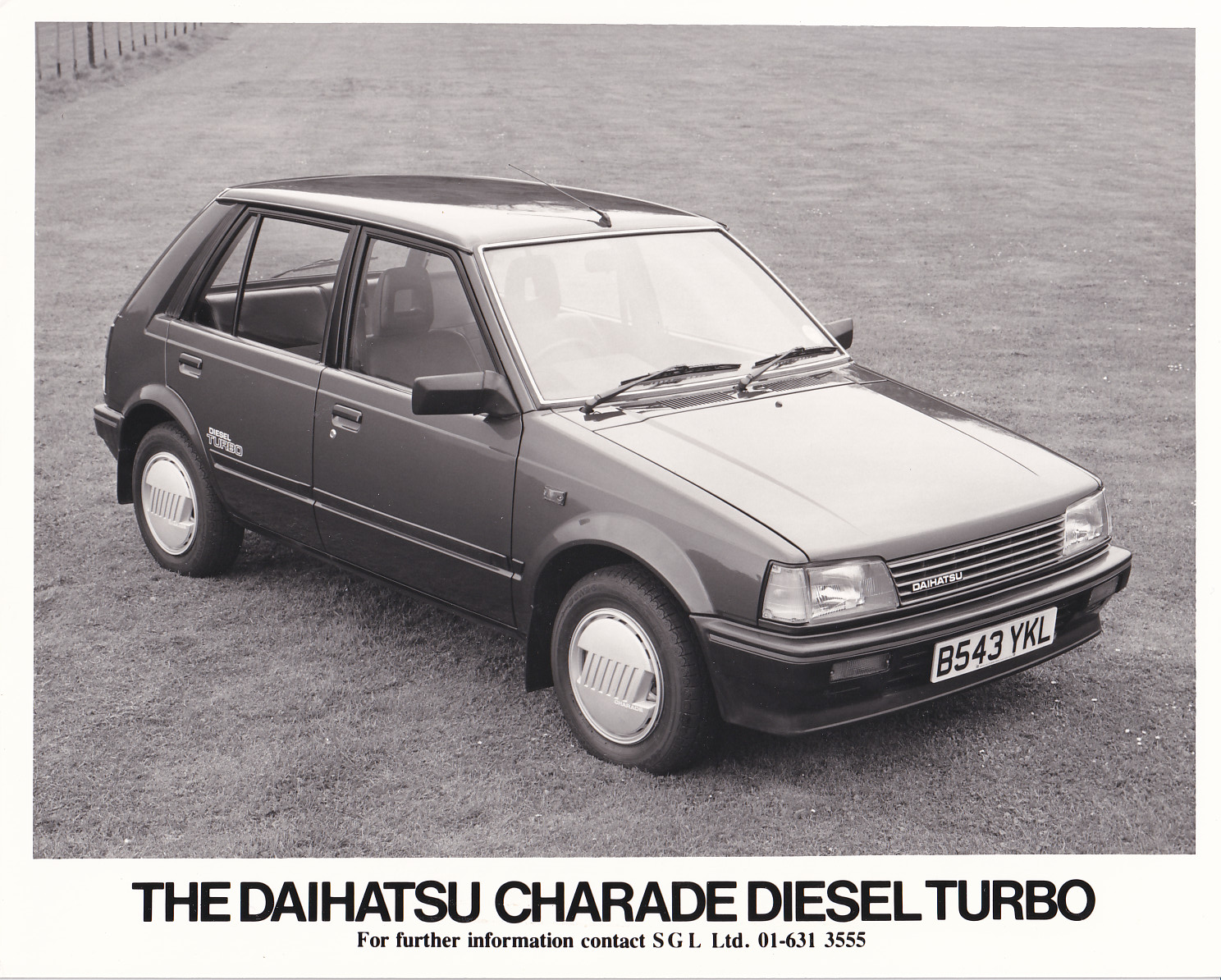 Daihatsu Charade Diesel Turbo, large press photo, UK, 1985