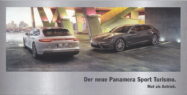 Panamera Sport Turismo brochure, 4 smaller pages, 2017, German language