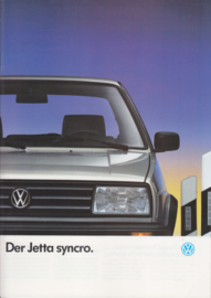 Jetta synchro brochure, 28 pages,  A4-size, German language, 08/1988