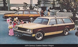Century Custom Station Wagon, US postcard, standard size, 1979