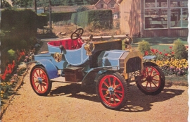 Brushmobile 6 HP 1904, regular size postcard, Dutch (3 languages)