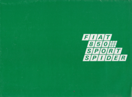 850 Sport Spider brochure, 8 pages, 7/1970, Dutch language