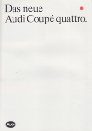 quattro Coupé brochure, 8 pages, 09/1984, German language