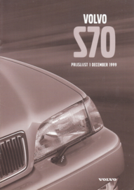 S70 pricelist brochure, 8 pages, 12/1999, Dutch language