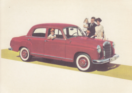 190 D Sedan, A6-size, German card with 4 languages, 1960