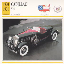 Cadillac V16 card, Dutch language, D5 019 01-13