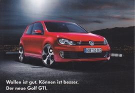 Golf GTi postcard,  A6-size, German language, about 2010