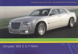 Chrysler 300 C 5.7 Hemi, A6-size postcard, Geneva 2005