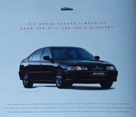 Accord Sedan brochure, 4 pages, large size, German, 8/1995