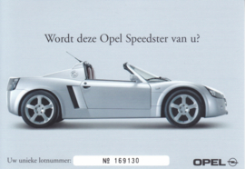 Speedster postcard, DIN A6-size, 2001, Dutch language
