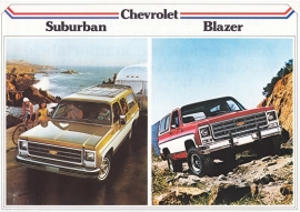 Suburban & Blazer models 1979, 2 pages, export, Dutch language