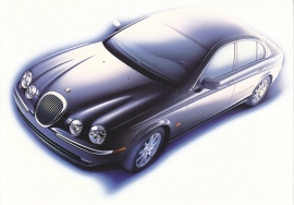 S-Type Sedan,  large postcard, 16 x 11 cm, Switzerland, 1999