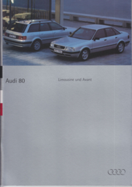 80 Sedan & Avant brochure, 58 pages, 07/1994, German language