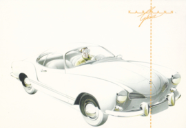 Karmann Ghia 1200 Coupe,  A6-size postcard, mid 1990s, German