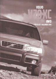 V70 XC AWD pricelist brochure, 4 pages, 12/1999, Dutch language