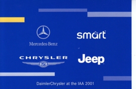 DaimlerChrysler logos, A6-size postcard, IAA 2001