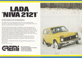Niva 2121 4x4 brochure, 4 pages, about 1978, Dutch language