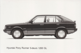 Hyundai Pony Runner 5-Door 1200 GL, press photo, Dutch, 1983