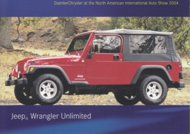 Jeep Wrangler Unlimited, A6-size postcard, NAIAS 2004