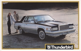 Thunderbird, US postcard, standard size, 1981