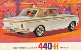 American 440-H Hardtop, US postcard, standard size, 1963, # AM-63-2037B