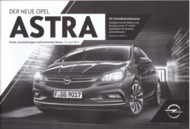 Astra pricelist brochure, 30 pages, 06/2015, German language