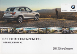 BMW X3, fact card, 21x15 cm, Germany, 2011