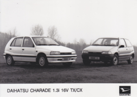 Daihatsu Charade 1.3i 16V TX/CX 3-/5--Door, press photo, Dutch, 1989