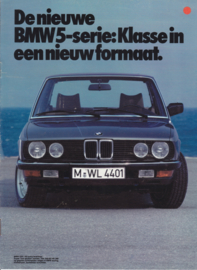 518/520i/525i/528i brochure, 8 pages, 1982, Dutch language