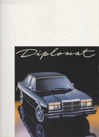 Diplomat brochure, 6 large pages, 1987, English language, USA