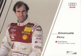 DTM racing driver Emanuele Pirro, unsigned postcard 2004 season, German language