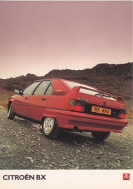 BX GTi 4x4, A6-size postcard, UK issue, about 1990