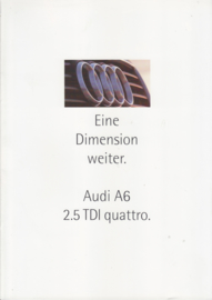 A6 2.5 TDI quattro brochure, 18 pages, 04/1995, German language