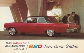 Ambassador V8/Six 880 2-Door Sedan, US postcard, standard size, 1965, # AM65-4046J